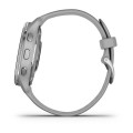 Умные часы VENU 2 PLUS серые с серебристым безелем и силиконовым ремешком (010-02496-10)