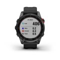 Умные спортивные часы премиум-класса fenix 7S Solar,Slate Gray w/ Black Band, Smart Watch (010-02539-13)