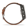 Умные спортивные часы премиум-класса fenix 7X SaphBare Ti w/Leather Band  (010-02541-19)