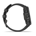 Умные спортивные часы премиум-класса FENIX 7X Sapphire Solar титановый черный DLC с силиконовым ремешком