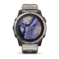 умные часы QUATIX 7X Sapphire Solar титановый с серебристым титановым браслетом (010-02541-61)