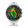 Умные часы для гольфа Approach S70 (42 мм) с черным керамическим безелем и белым ремешком  (010-02746-10)