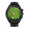 Умные часы для гольфа Approach S70 (47 мм) с черным керамическим безелем и черным ремешком (010-02746-12)