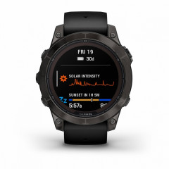 Fenix 7 Pro – Sapphire Solar Edition Carbon Gray DLC Titanium with Black Band (010-02777-11)