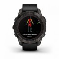 Умные спортивные часы премиум-класса Fenix 7 Pro – Sapphire Solar Edition Carbon Gray DLC Titanium with Black Band (010-02777-11)