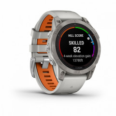 Fenix 7 Pro – Sapphire Solar Edition Titanium with Fog Gray/Ember Orange Band (010-02777-21)