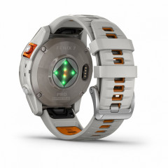 Fenix 7 Pro – Sapphire Solar Edition Titanium with Fog Gray/Ember Orange Band (010-02777-21)
