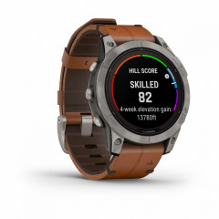 Fenix 7 Pro – Sapphire Solar Edition Carbon Gray DLC Titanium with Leather band (010-02777-30)