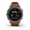 Умные спортивные часы премиум-класса Fenix 7 Pro – Sapphire Solar Edition Carbon Gray DLC Titanium with Leather band (010-02777-30)