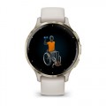 Умные часы VENU 3S цвета слоновой кости с золотистым безелем (010-02785-04)