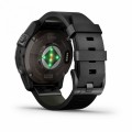 Умные спортивные часы премиум-класса Epix Pro (Gen 2) 47mm Sapphire Edition Carbon Grey DLC Titanium/Black Leather Band (010-02803-30)