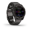 Умные спортивные часы премиум класса fenix 7 SapphireCrbn Gry DLC Ti/Vntd Ti Bnd GPS Watch  (010-02540-39)