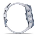 Умные спортивные часы премиум-класса FENIX 7X Sapphire Solar титановый синий минерал DLC с белым ремешком