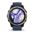 Умные часы QUATIX 7 Sapphire титановый с синим силиконовым ремешком (010-02582-61)
