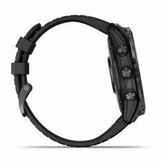EPIX PRO (Gen 2) Sapphire Edition 51 мм, титановый угольно-серый, DLC, черный силиконовый ремешок