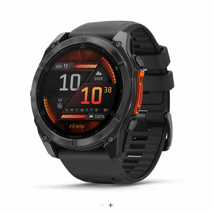 Fenix 8 – 51 mm, AMOLED Slate Gray with Black Silicone Band