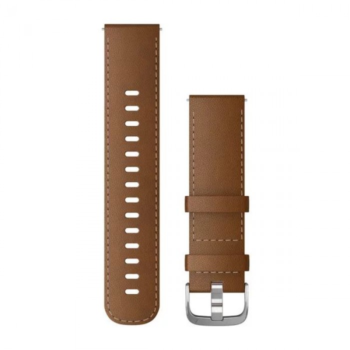 Ремешок, 22mm Band, Brown Leather/Silver Leather Band (010-12932-24)