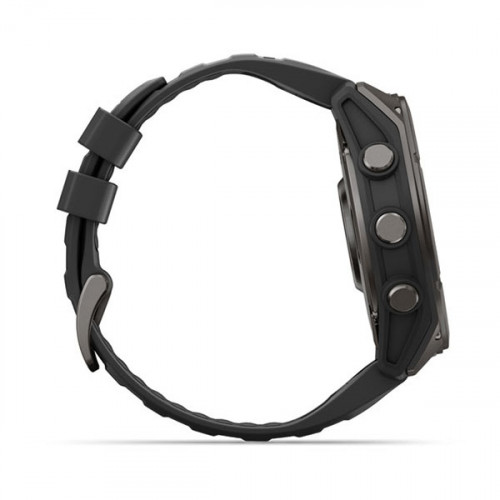 Мульти-спортивные часы Fenix 9 – 51mm Carbon Gray DLC Titanium with Black Silicone Band
