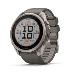Fenix 9 Pro Solar – 51mm Titanium with Pebble Gray/Silver Gray Silicone Band