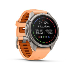 Fenix 9 Pro – 43mm Carbon Gray DLC Titanium with Black/Pebble Gray Silicone Band