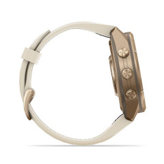 Fenix 9 Pro – 43mm Autumn Gold Titanium with Cream/Fog Gray Silicone Band
