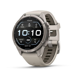 Fenix 9 Pro – 43mm Titanium with Fog Gray Silicone Band