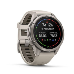 Fenix 9 Pro – 43mm Titanium with Fog Gray Silicone Band