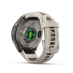Fenix 9 Pro – 43mm Titanium with Fog Gray Silicone Band