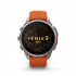 Мульти-спортивные часы Fenix 9 Pro Inreach – 47mm Titanium with Autumn Orange/Spark Orange Silicone Band
