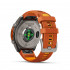 Мульти-спортивные часы Fenix 9 Pro Inreach – 47mm Titanium with Autumn Orange/Spark Orange Silicone Band
