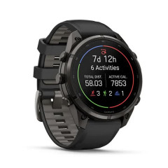 Fenix 9 Pro – 47mm Carbon Gray DLC Titanium with Black Silicone Band