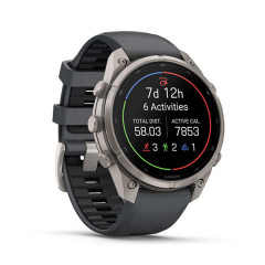 Fenix 9 Pro – 47mm Titanium with Graphite/Black Silicone Band
