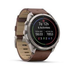 Fenix 9 Pro Inreach – 51mm Titanium with Walnut Leather Band (010-04337-41)