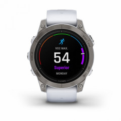 EPIX PRO(Gen 2) Sapphire Edition 47 мм, титановый, белый DLC, белый ремешок