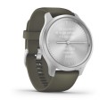 Умные часы Vivomove Style серебристый с травяным силиконовым ремешком (010-02240-21)