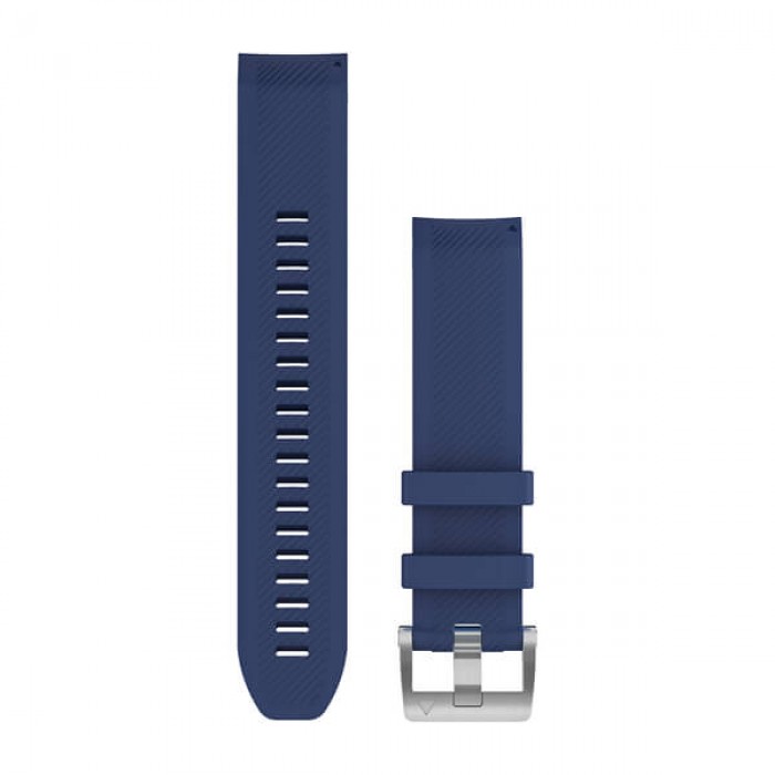 Garmin Ремешок сменный QuickFit 22 мм (силиконовый) синий, серебристая застежка