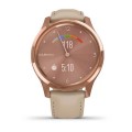 Умные часы Vivomove Luxe розовое золото PVD 18K со светло-песочным ремешком из итальянской кожи (010-02241-21)