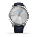 Умные часы Vivomove Luxe серебристый с итальянским кожаным темно-синим ремешком (010-02241-20)