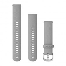 Garmin Ремешок сменный Quick Release 20 мм (силиконовый) серый с серебристой застежкой