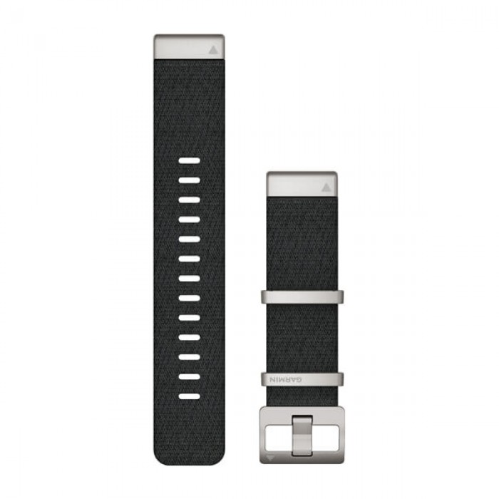 Garmin Ремешок сменный QuickFit 22 мм (нейлоновый) черный с серебристой застежкой