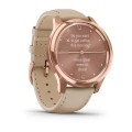 Умные часы Vivomove Luxe розовое золото PVD 18K со светло-песочным ремешком из итальянской кожи (010-02241-21)