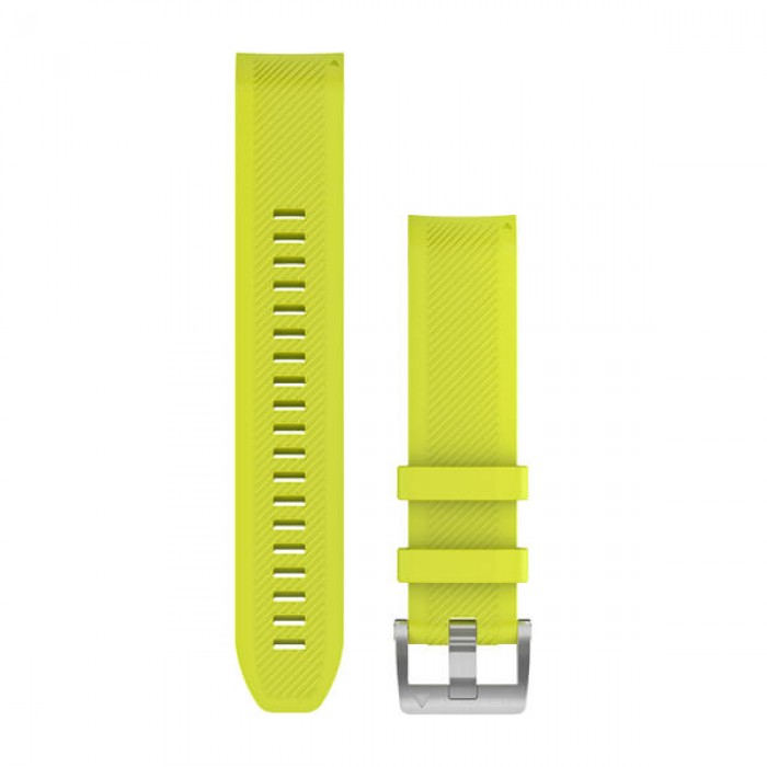 Garmin Ремешок сменный QuickFit 22 мм (силиконовый) желтый, серебристая застежка